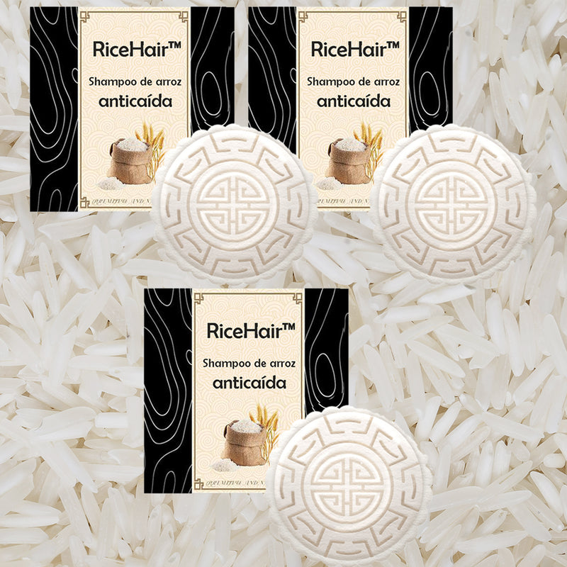 RiceHair™-  Champú de arroz anticaída en barra