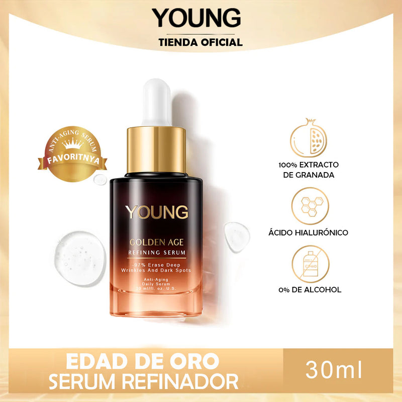YOUNG™- Serum Antiedad Golden Age Refining (OFERTA DE HOY 1+1 GRATIS)