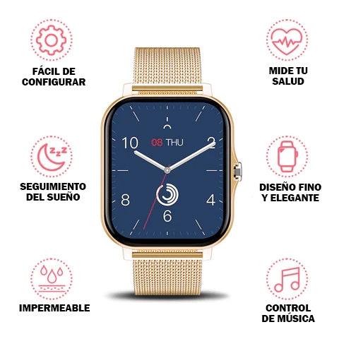 Smartwatch PremiumPro® | Reloj Inteligente Multifuncional Premium ( + Correa Adicional de Regalo)